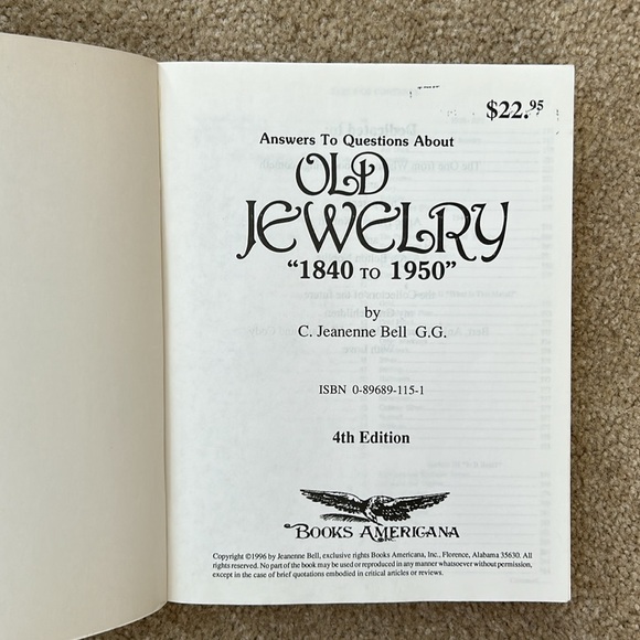 Old Jewelry 4th Edition w/Answers to Questions about antique jewelry 1840 - 1950 - Picture 5 of 9